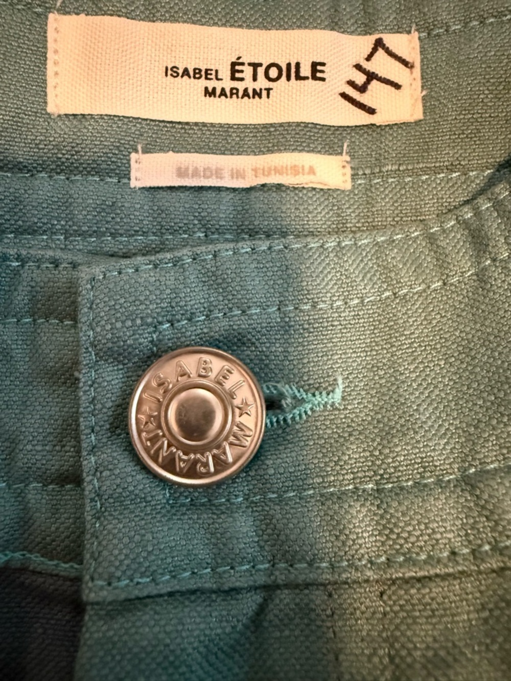 Isabel Marant Etoile Kalerna Cotton/ Linen Blend Parchwork Shorts Size 36/ US 6 - Picture 9 of 11